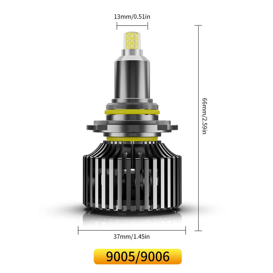 AILEO 2Pcs 9005 9006 LED Lights 360 Headlights 80000LM 200W Canbus Mini Automoble Bulb HB3 HB4 Conversion Fog Lamp Car 12V 6500K