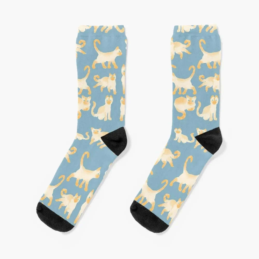 

Flame Point Siamese Abstract Pattern Socks professional running funny gifts Man Socks Women's