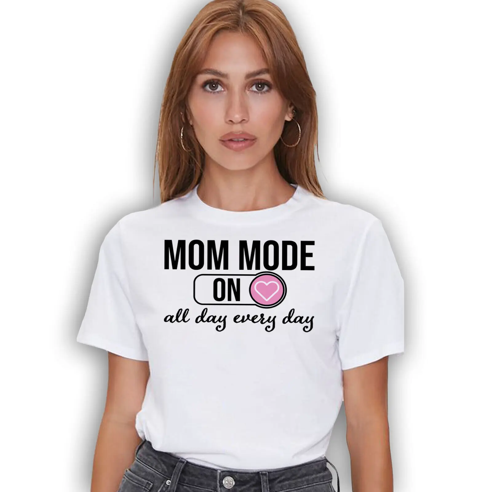 

Футболка с надписью «Mom Mode All Day»-лучшая рубашка на День Матери