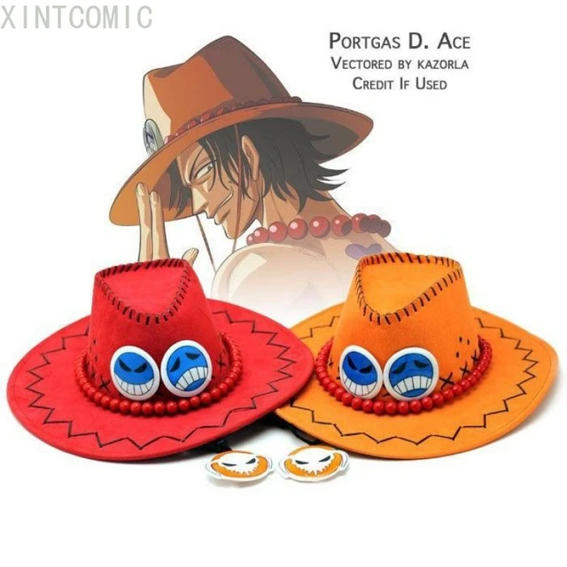 Uma Peça Portgas D Ace Chapéus Anime Cosplay Cowboy Boné Para