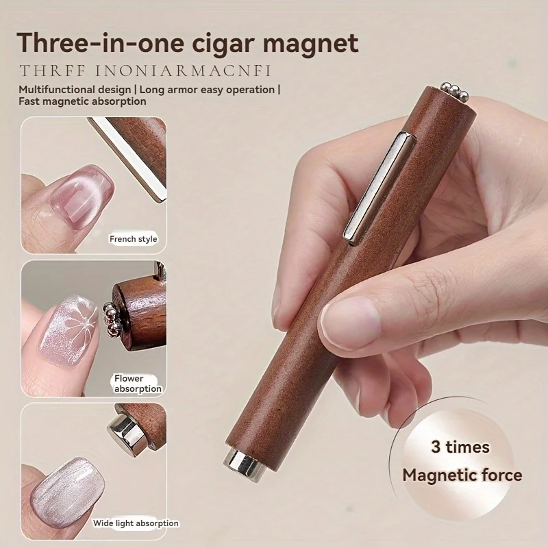 3 IN 1 Multi-function Cat Eye Magnet For Nail Art Design Strong Thick Magnetic Art Design Glitter Effect Manicure Tools magnetic nail art tools cat eye nail tool magnetic nail tools magnetic nail pen