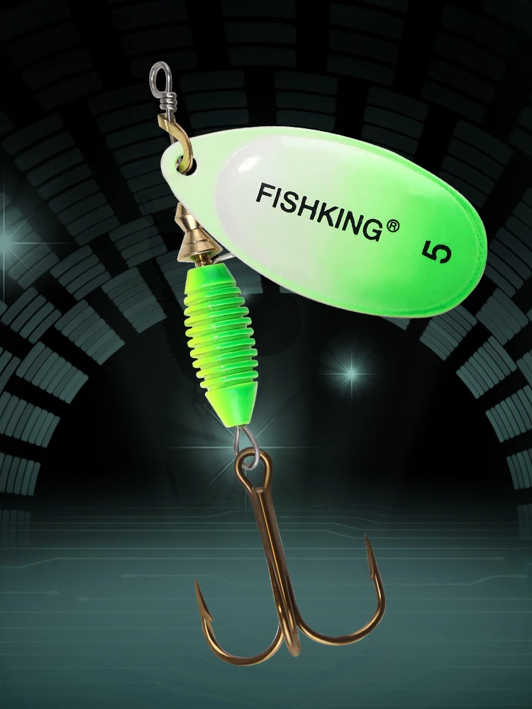 FISCH KÖNIG Neue Metall Angeln Locken 4g 4,8g 7g 10g 14g Spinner Köder Hohe Qualität harte Köder Höhen Haken Angelgerät Für Hecht – Detail 13