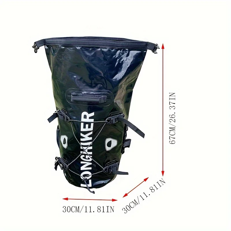 PVC Men's Floating Dry Bag Backpack for Camping/Hiking/Mountaineering Water-Resistant Outdoor Sports Gear with Multi-Purpose