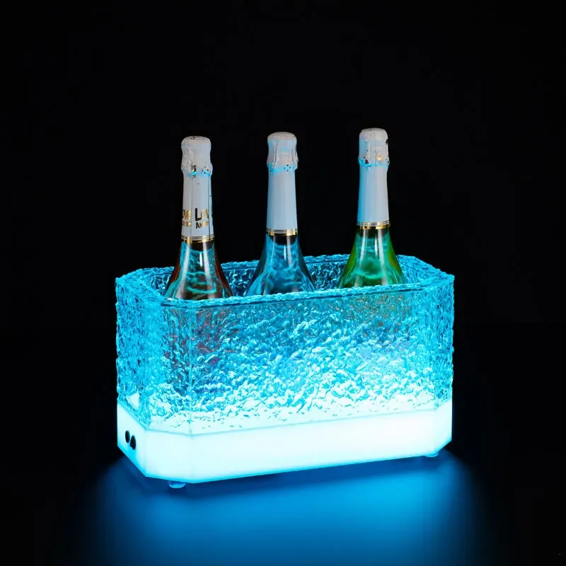 bar KTV luminous wine seat colorful frozen transparent acrylic neon led champagne rack for party bar nightclub