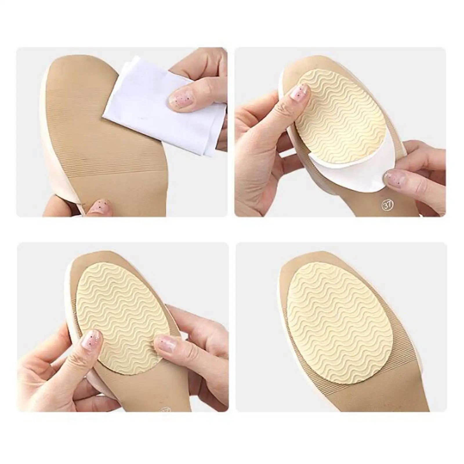 2x 1 Pads, Self Rubber Shoe Grips Sole Protectors S for High Heels Man Women.