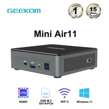 Geekom Mini Air11 Mini Pc,HTPC,Mini Desktop 11th Gen Celeron N5095(4 Cores,4 Threads,Up to 2.90 GHz)Intel UHD Graphics  Win11Pro