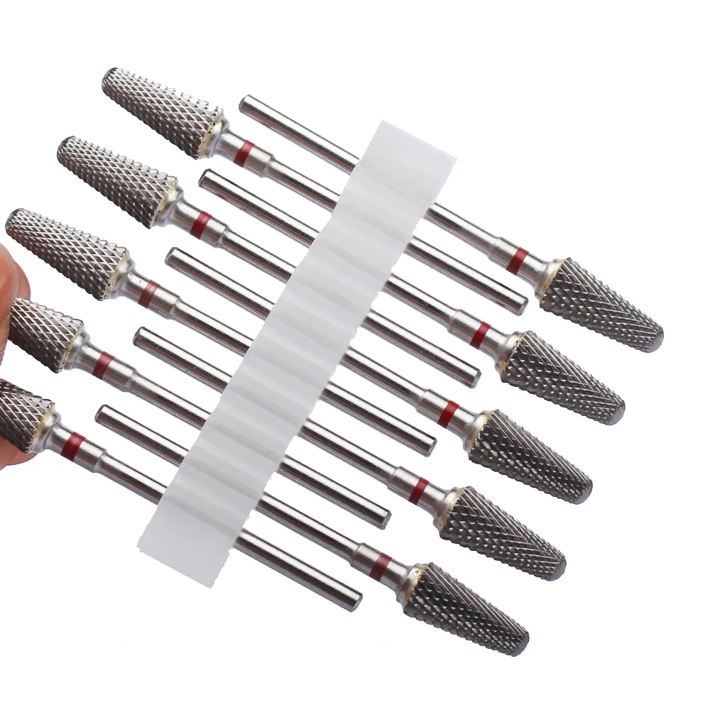 10pc/Set Carbide Tungsten Nail Drill Bits Ceramic Manicure Drill for Milling Cutter Nail Files Gel Polish Remove Accessories 6