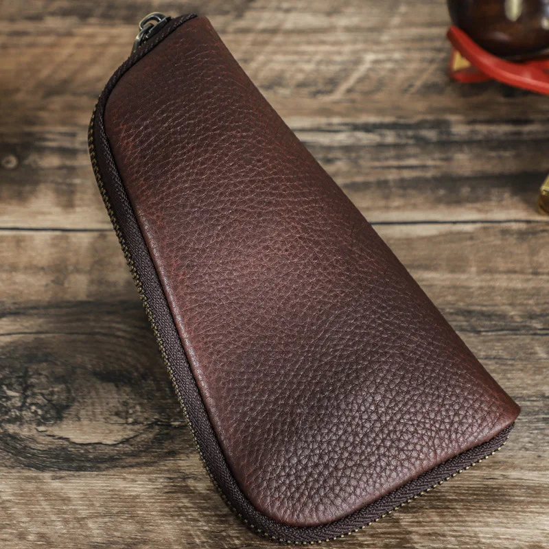 Vintage Genuine Leather Tobacco Pipe Pounch Portable Storage Bag for Tobacco Pipe Smoking Accessories Tool Men's Gift tobacco smoking accessories