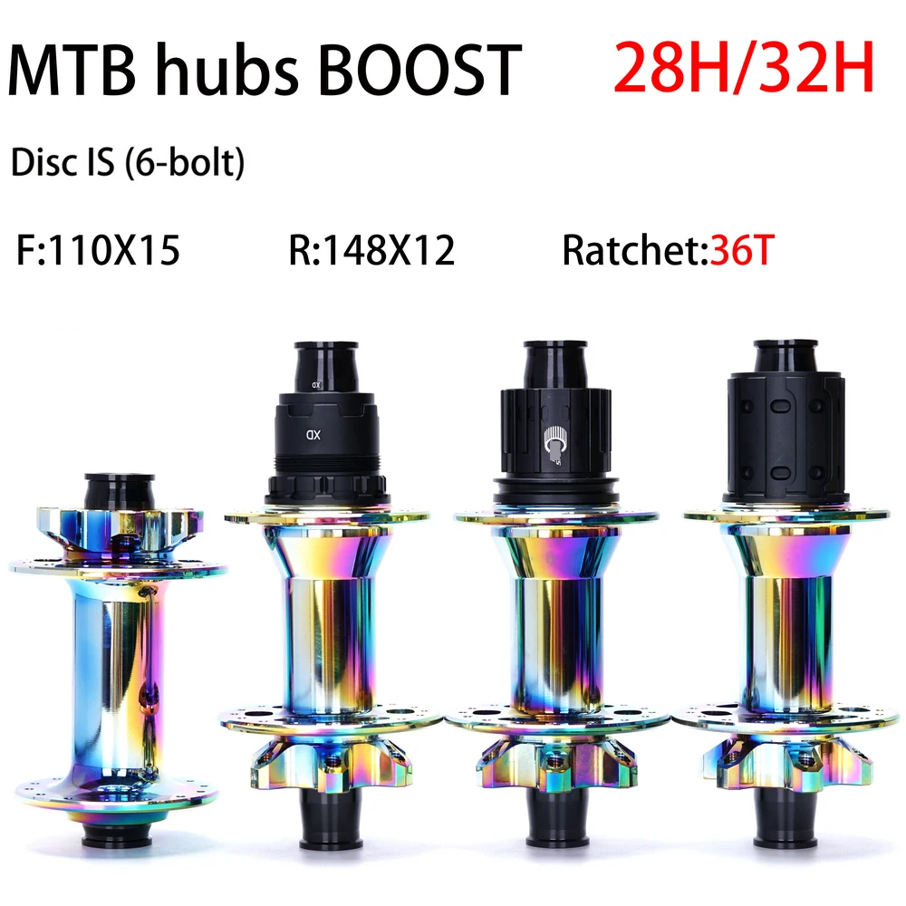 

NO logo MTB Hub Disc IS (6-bolt) Bicycle 28 H/32H without mark HG/XD/MS Ratchet seat 110X15 148x12 Ratchet 36T/60T