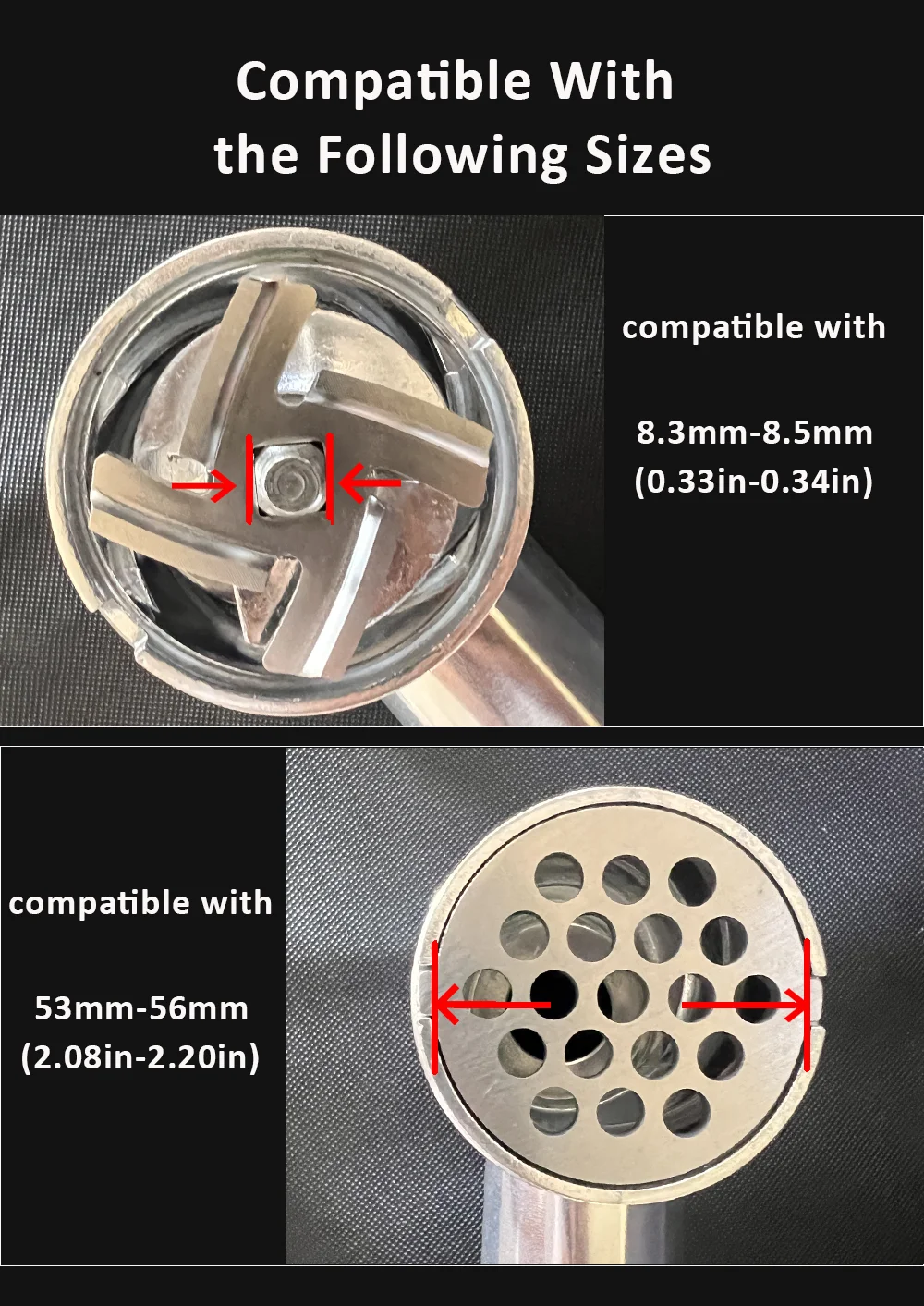 Meat Grinder Blade Stainless Steel Food Grinder Accessories #5 Meat Knife Cutter Compatible for Braun Panasonic electric meat grinder