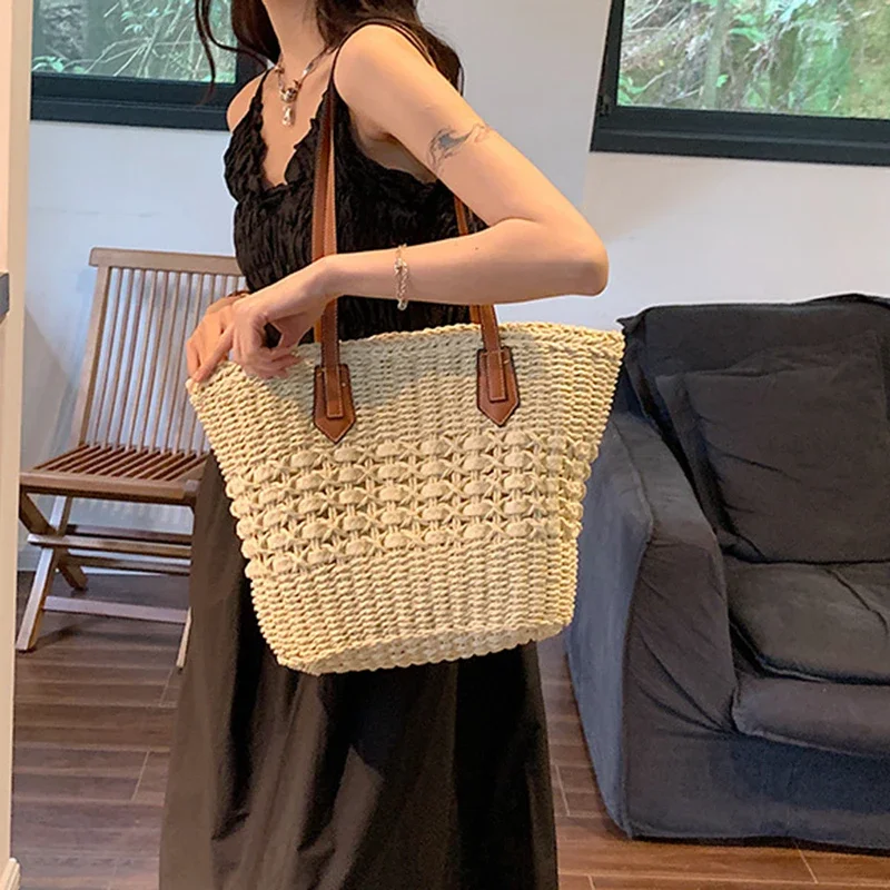 

Hollow Grass Vine Woven Basket Sac De Luxe Femme Tote Bags 2024 Bag Super Copy Brand Women's Luxury Designer High Quality Y2k