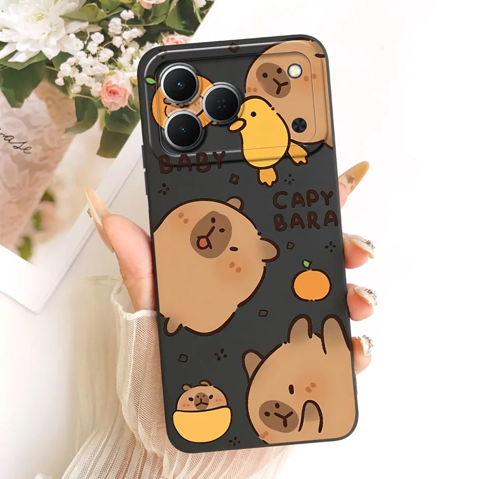 Cute Cartoon Cat Painted Soft Silicone Phone Case Cover