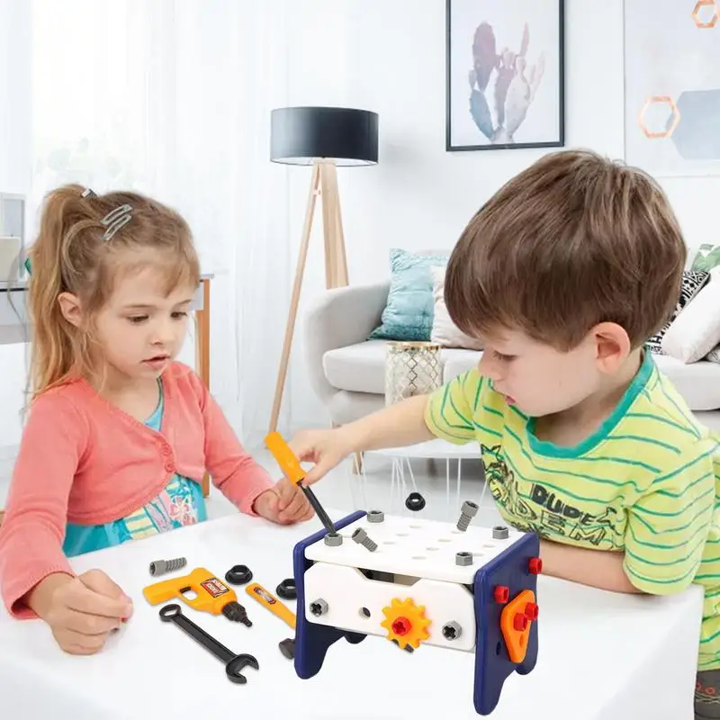 Children's Tool Toys Repair Kit Kids Toy Pretend Play Screw Plastic Toolbox Game Montessori Educational Toys Children Gift 4