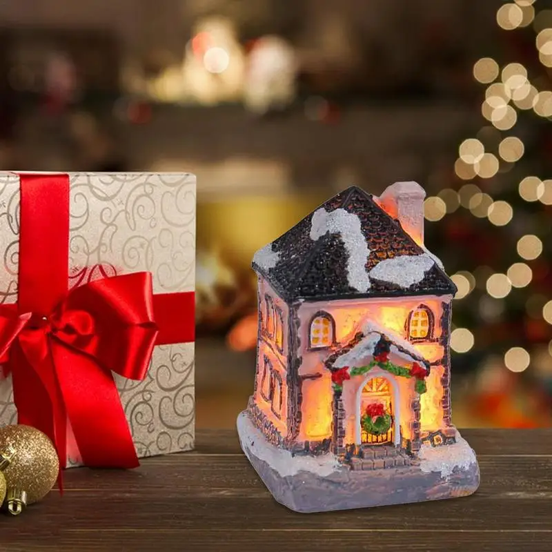 Light Up Christmas Village Houses Mini Decor