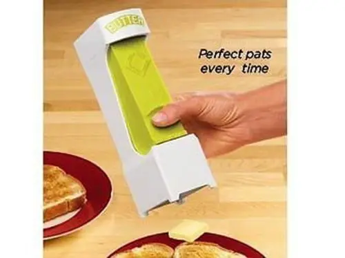 Premium Stainless Steel Butter and Cheese Slicer - Home Kitchen Gadget and Butter Dispenser