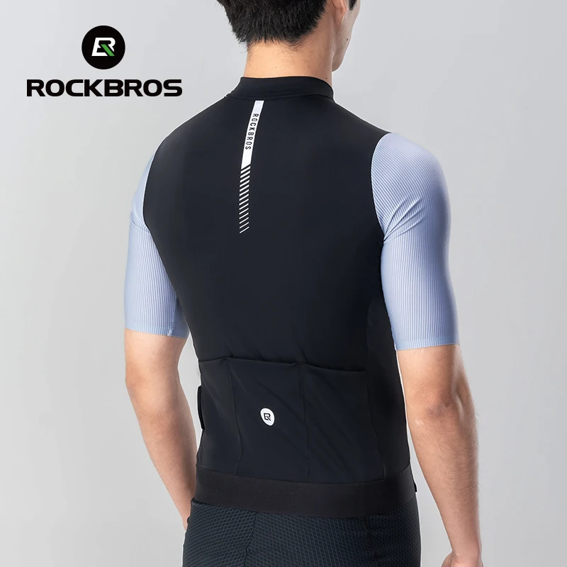 Bike Cycling Jersey ROCKBROS Men's Summer MTB Road Cycling Jersey Fashion Color Blocked 3D Cut Bike Jersey