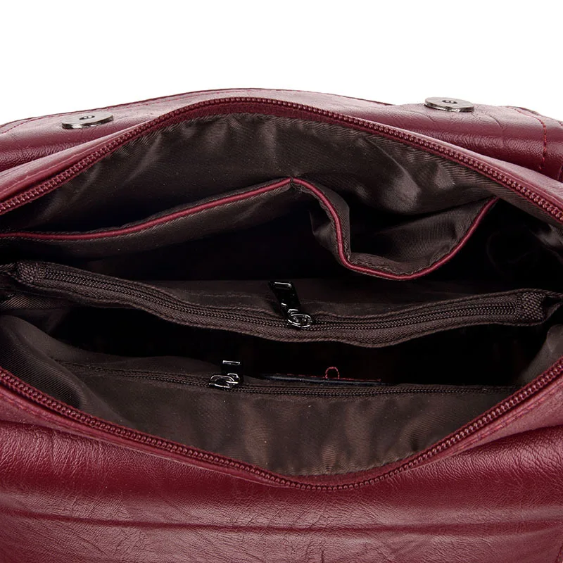 Vintage Soft Leather Shoulder Crossbody Bags for Women 2024 New Luxury Handbags Women Luxury Designer Messenger Bag Purses