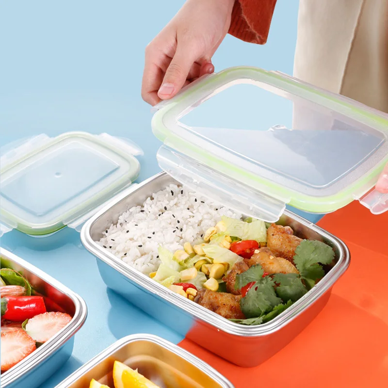 METKA Glass Lunch Box with Compartments Bento Box Food Storage Containers  with Lids,Salad Box, Refrigerator Crisper for Vegetabl - AliExpress