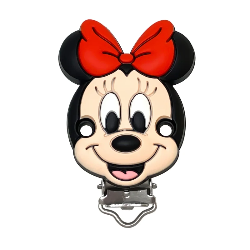 10pcs Silicone Mickey Mouse Donald Duck BPA Free Teething Infant Chewable Dummy Necklace Pacifier Toy Accessories teething toys pacifier accessories baby silicone accessories