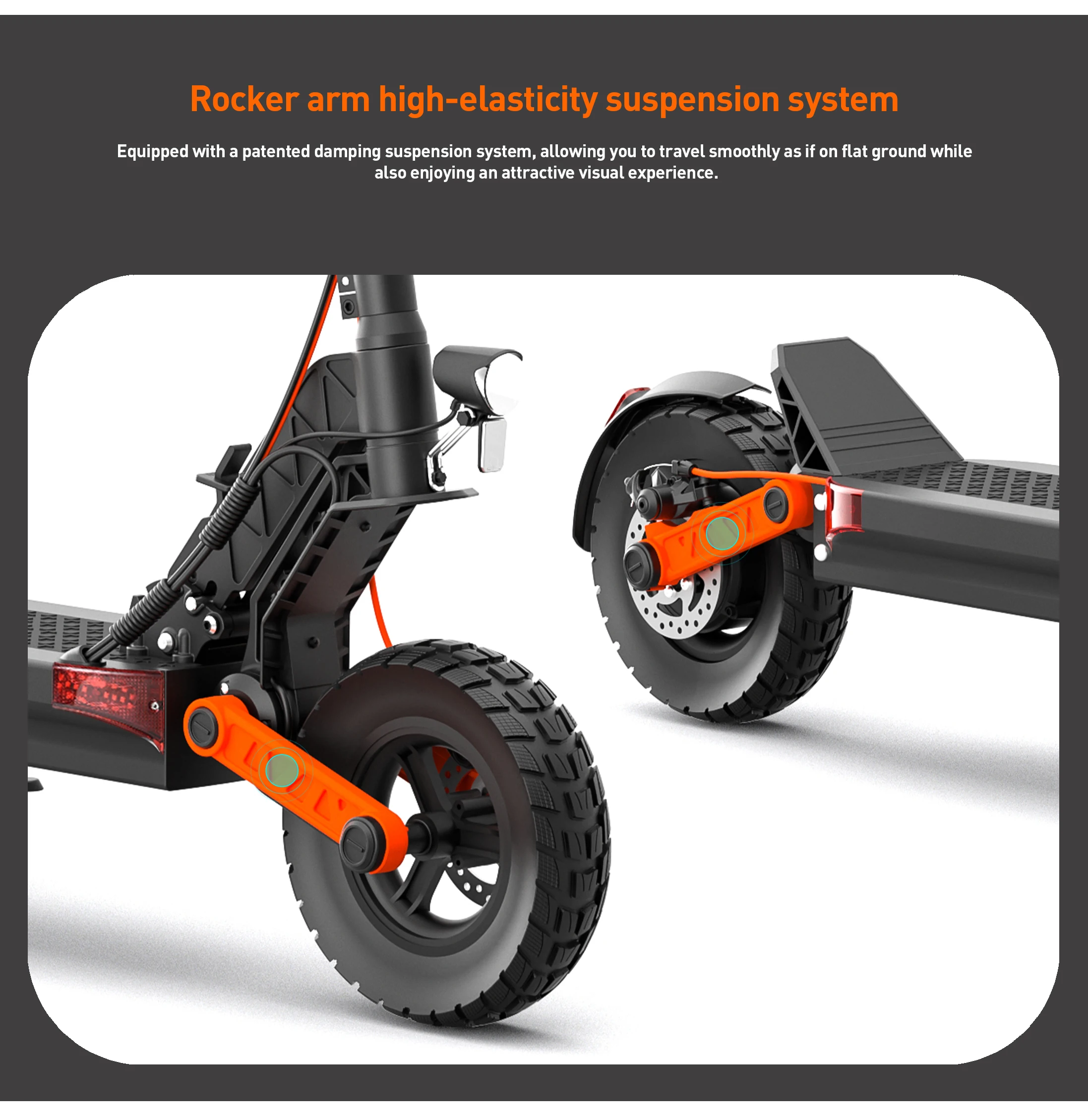 JOYOR S8 Faltbarer Elektroroller für Erwachsene 48V26AH E-Scooter 10 Zoll Offroad-Luftreifen Stadtpendler E-Roller – Detail 6