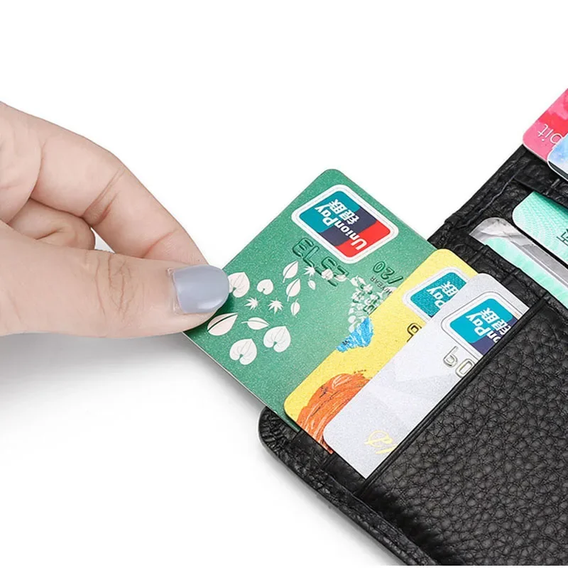 Portafoglio da Uomo Corto, Porta Carte di Credito Sottile alla Moda, Portafoglio in Pelle Morbida Multicard per Uomo, Portamonete - immagine 4