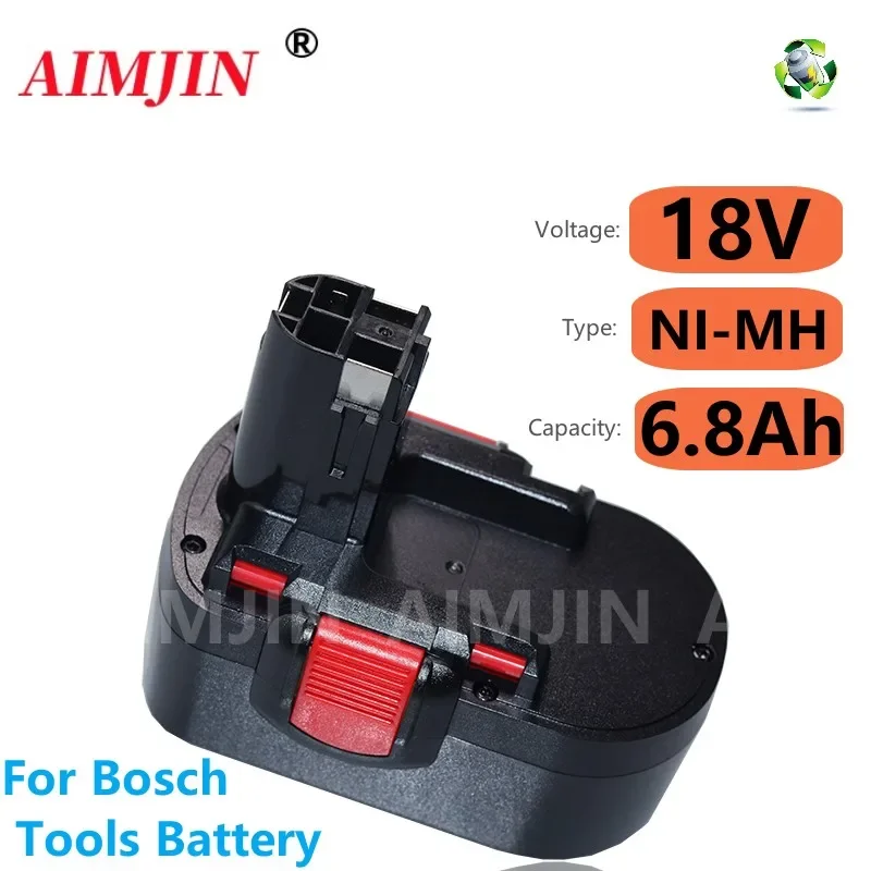 Batteria Remplacement 18 V 6800Mah Per Bosch Bat025 Bat026 Bat160 2607335277 2607335535 2607335735 Psr 18 Ve-2 Gsr