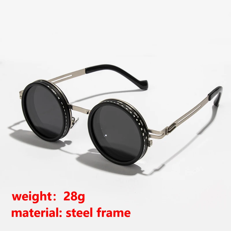 silver steel frame