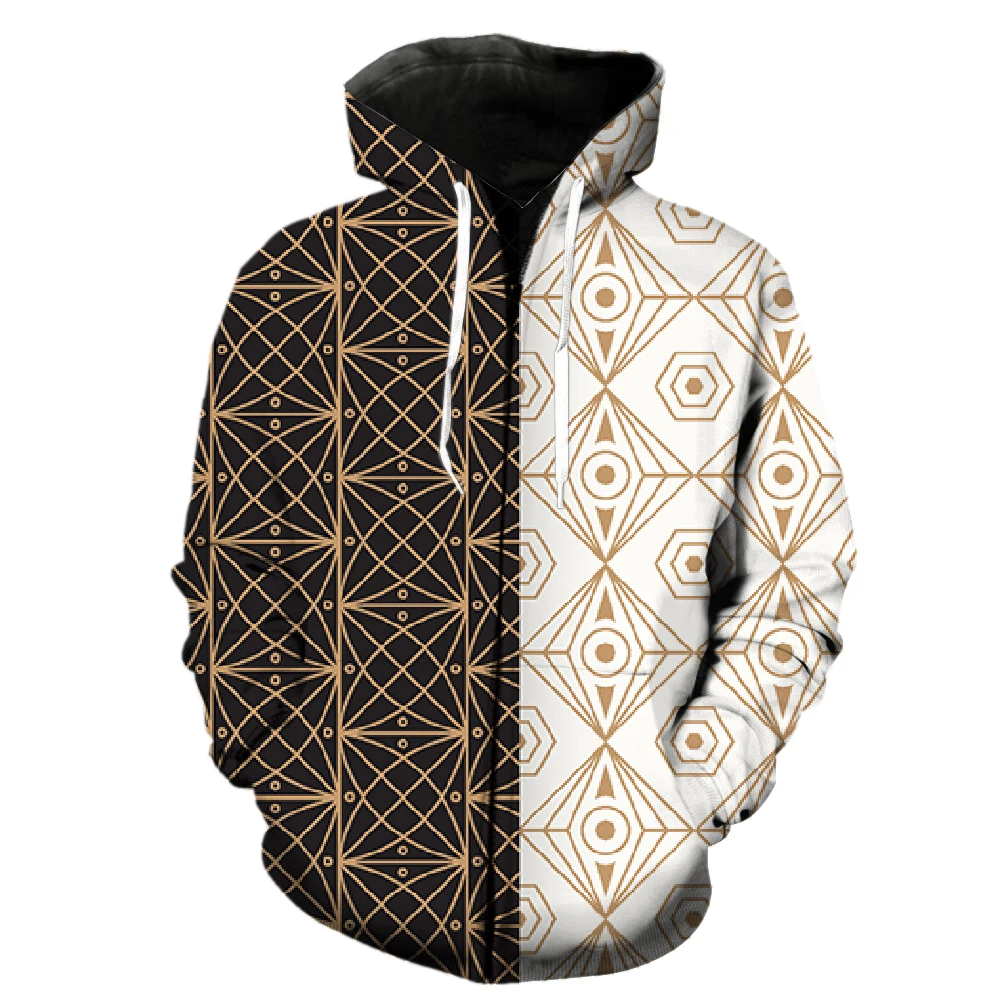 

Abstract Pattern Men's Zipper Hoodie Teens Hip Hop 3D Printed Sweatshirts Harajuku Funny Streetwear Tops Long Sleeve Spring Cool