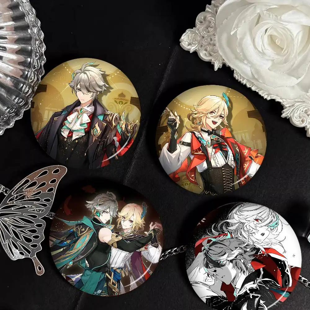 Genshin Impact Kaveh Alhaitham Anpassbarer Soft Button Pin für Frauen, kreativer Schmuck, lustiges Abzeichen, Cartoon-Liebhaber-Mütze