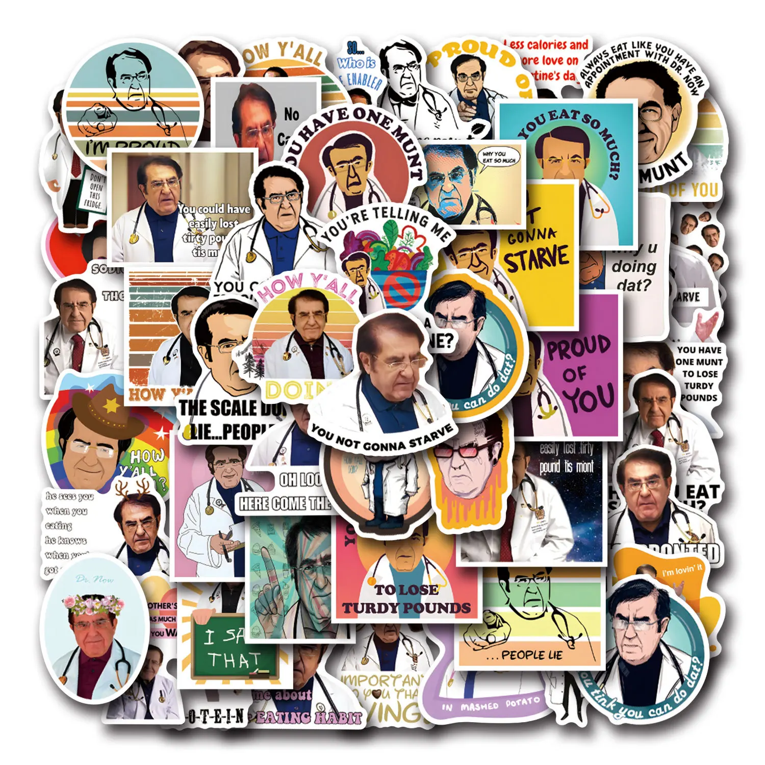 Наклейки с надписью «Dr Now», 10/30/50 шт.