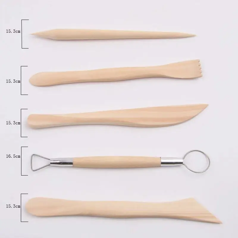 5PCS Sculpting Tool Pottery Tools Wood Handle Pottery Set Wax Carving  Sculpt Smoothing Polymer Shapers Pottery Clay Ceramic Tool - AliExpress