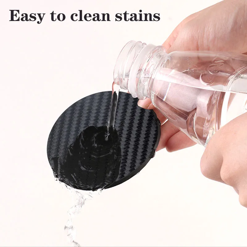 Carbon Fiber Car Water Slot Non-Slip Cup Mat For Peugeot 206 308 208 407 301 107 406 207 408 607 2008 108 3008 205 807 508 2Pcs