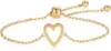 Ensemble de bracelets solitaires en forme de cœur pour femmes, mère et fille, en acier inoxydable plaqué or 14K, cadeaux de bijoux d'amitié, 1 à 3 pièces
