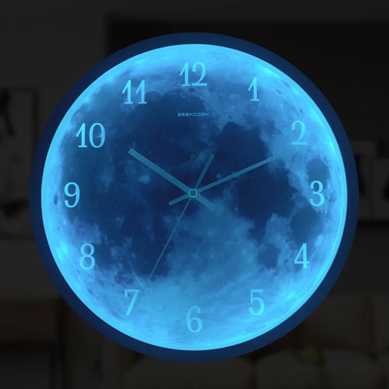 

Geekcook Amazon Hot Sale HOT Watch: Star River Blue Moon Led Luminous Voice-Controlled Wall Clock