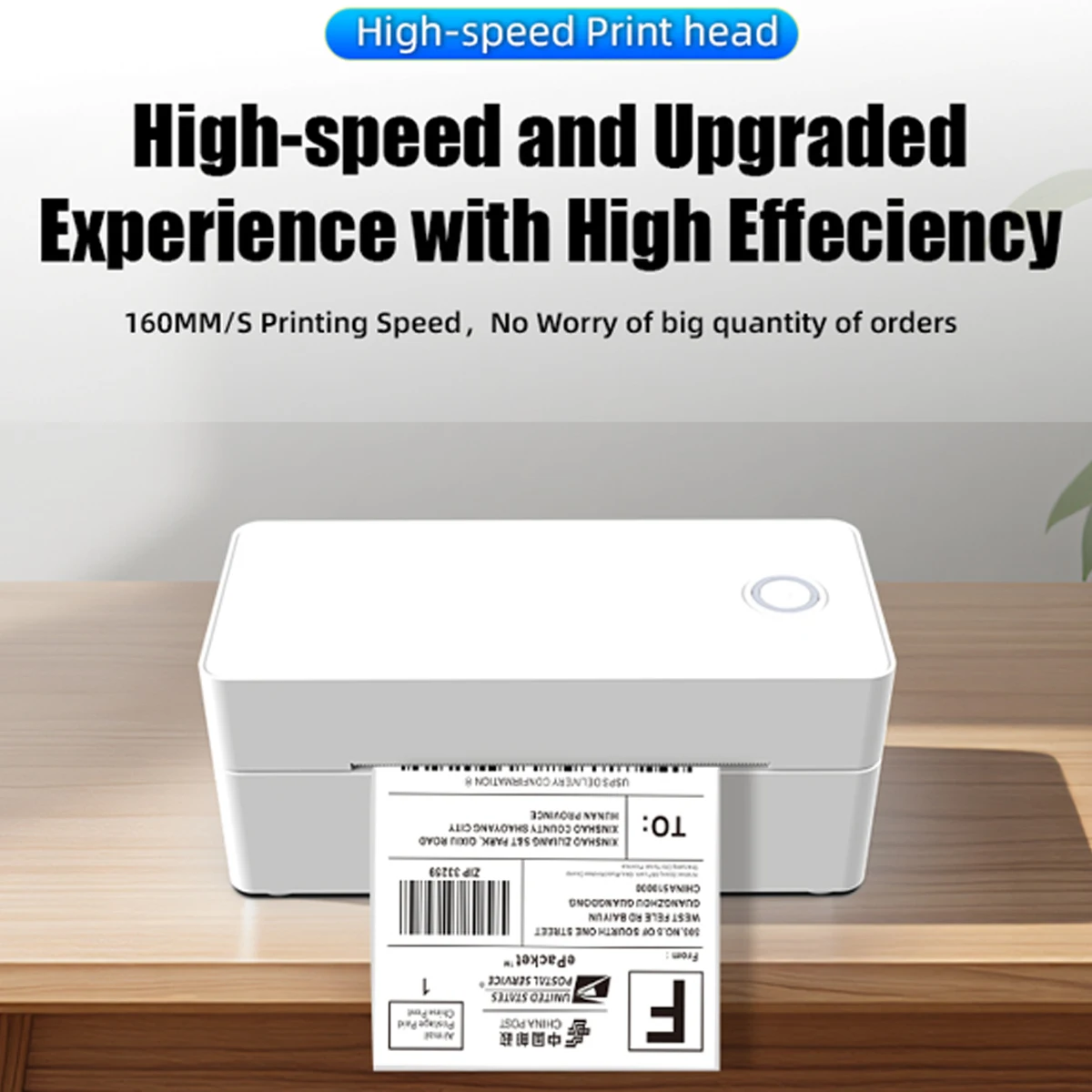 4인치 감열 라벨 프린터, 소형 고품질, 배송 라벨 및 가격표에 적합, 가정 및 사무실용