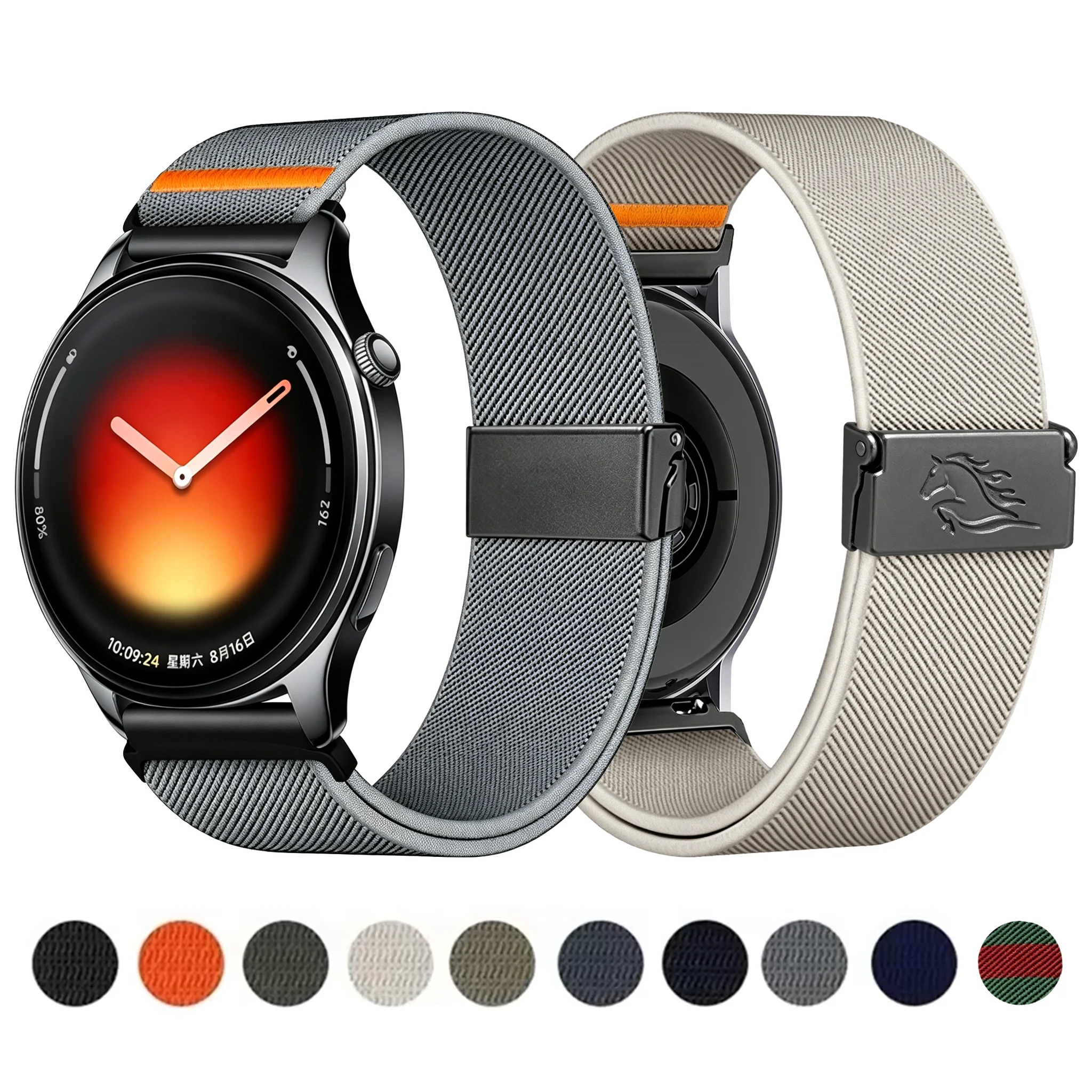 Nylon Loop Sport Bracelet Strap - Vibrant WatchBand Collection
