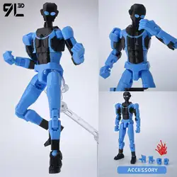 Lucky 13 Invincible Boy Omni Action Figure - 3D Printed Multi - Jointed Poseable Collectible Toy Gift (Black Mask)
