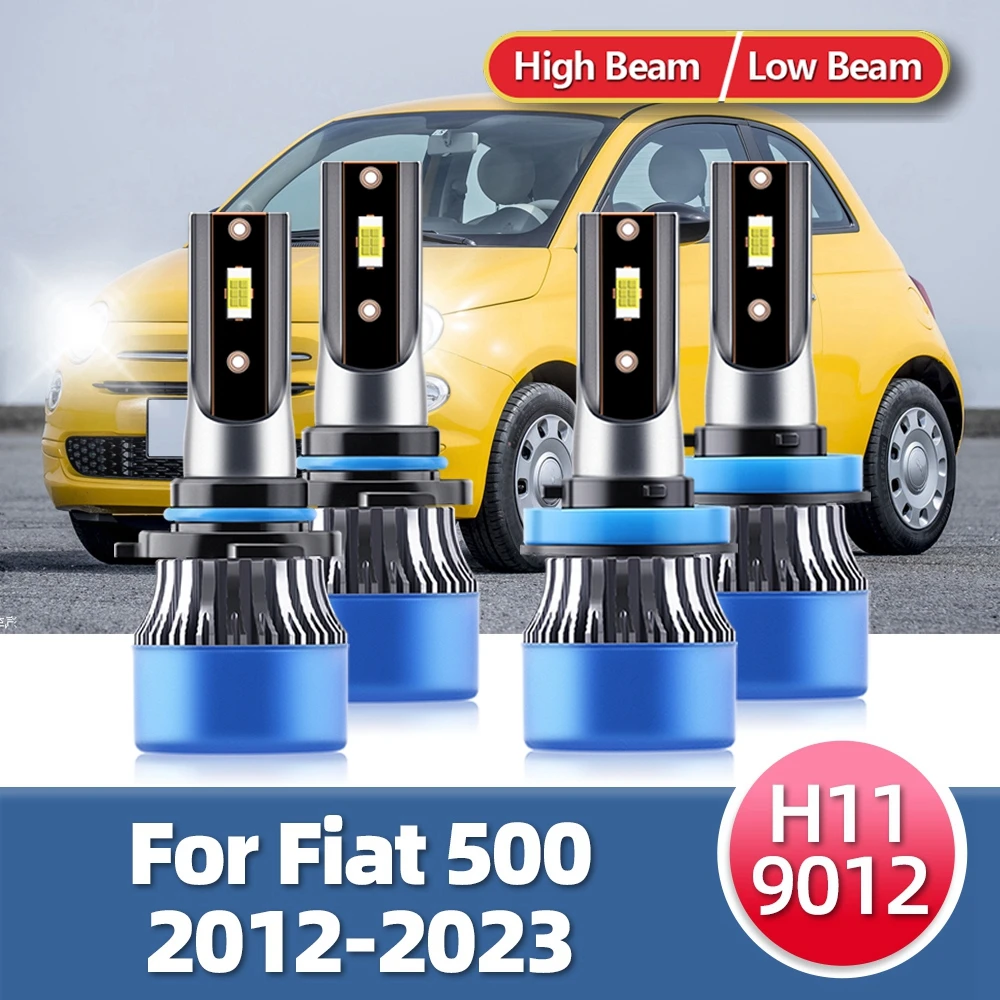 LSlight LED Bulbs For Fiat 500 Car Headlights Fog Lamps Light Bulbs 2012  2013 2014 2015 2016 2017 2018 2019 2020 2021 2022 2023