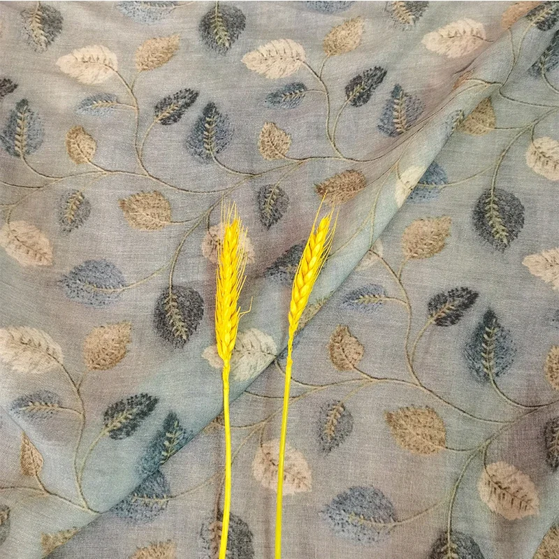 천연 모시 프린트 린넨 중국 여름 드레스 조직 DIY 바느질 디자이너, 미터 패브릭 드레스 