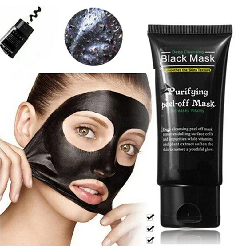 Blackhead Remover Mask Facial Shrink Pores Acne Black Head Removal Cream Nose Cleansing Black Peel Off