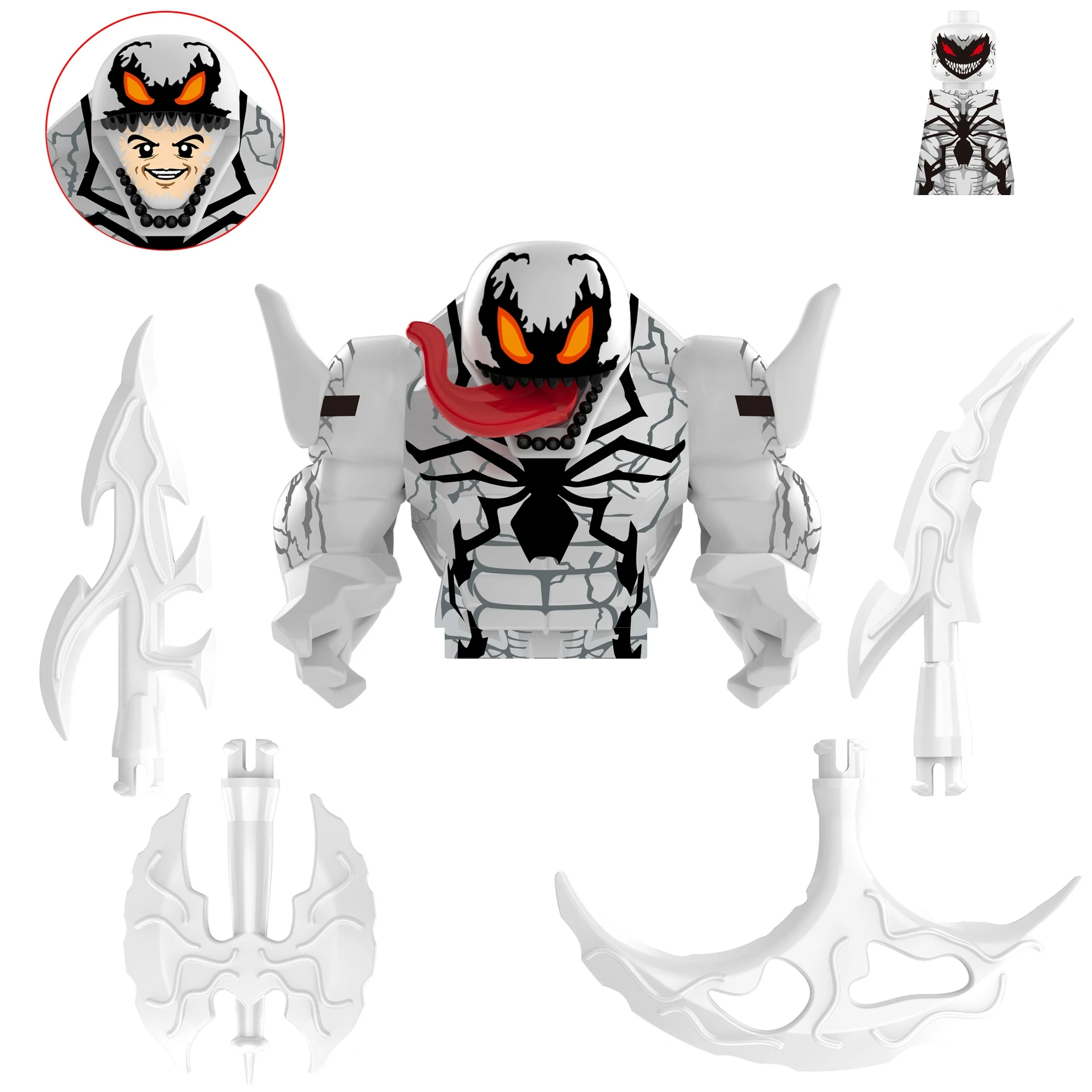 Disney Building Blocks Mini Model Figures Big Goblin Spiderman Iron Man Venom Captain Hawk Deadpool Technic Armor City Gift Toys 5