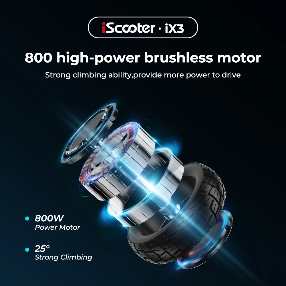 Iscooter ix3 Elektromos Roller 40KM/H Hatalmas 800W APP 10ah 10'' Légürs tér off-road Érlelődik foldable Elektromos Roller Összeráz Felszívás