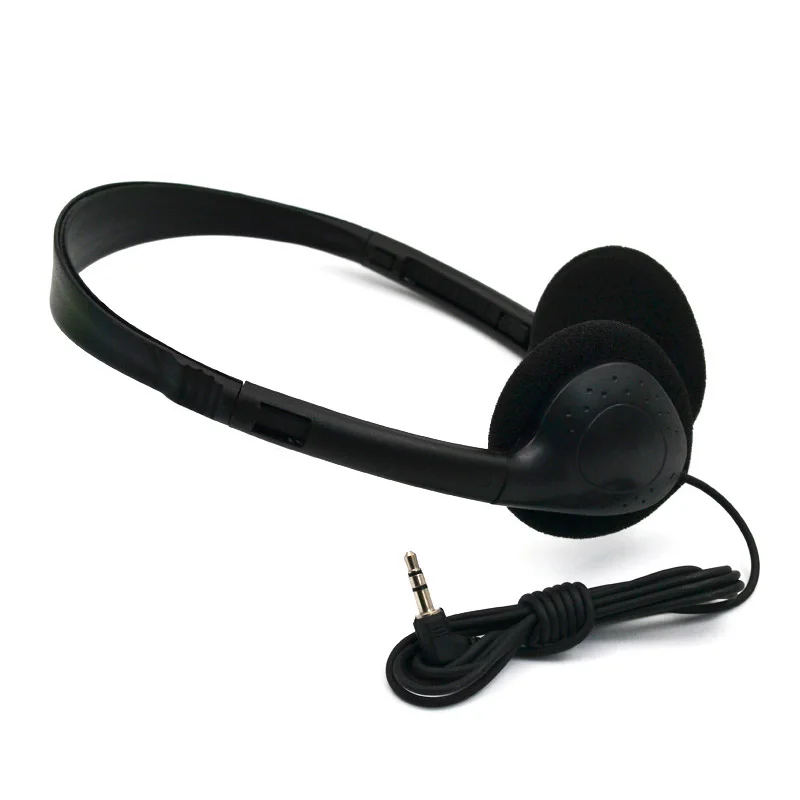 Head-mounted Computer Headset No Microphone Gaming Headset Noise Canceling Sports MP3 Earphone Wired Stereo Headset Universal