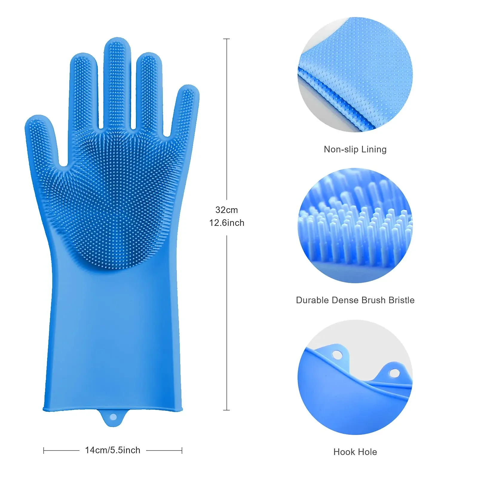 Pet Bath Massage Hair Removal Gloves High Quality Silicone Hair Removal Comfortable Clean Anti-Bite Gloves Dog Bath
