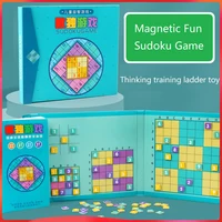 Sudoku Game 4 in 1 Magnetic Wooden Sudoku Game Book Preschool Early Learning Kids Educational Math Toy Puzzle Gift Sudoku 1