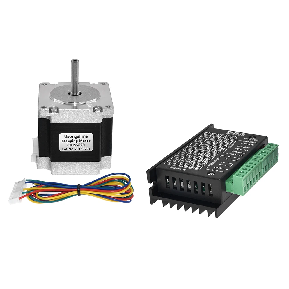 

Nema 23 23HS5628 Stepper Motor 57 Motor 2.8A with TB6600 Stepper Motor Driver NEMA17 23 for CNC and 3D Printer Part Parts(8.0MM)