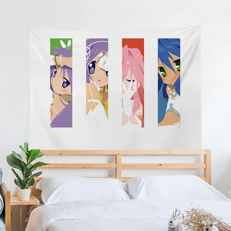 

Lucky Star Fabric Tapestry for Wall Art Bed Room Decoration Accessories Tapestries Home Decor Tapries Aesthetic Decorations the