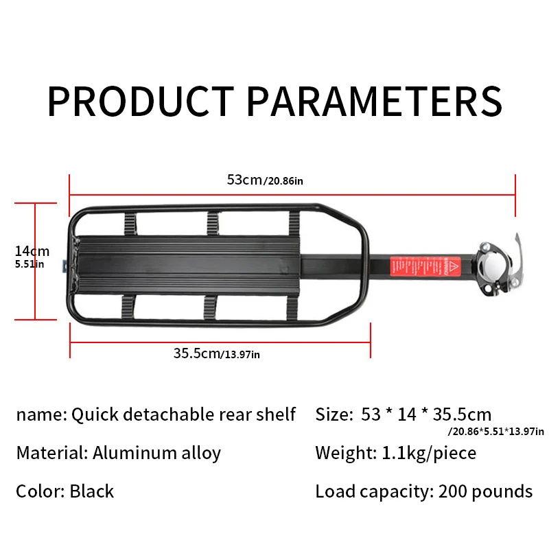 Aluminum Alloy Rear Bike Carrier 4
