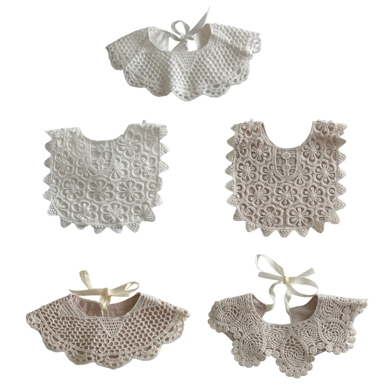 

Comfortable Neck Decors False Collar Drooling Bib Burp Cloth for Toddlers