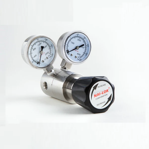 

Factory price nai lok high pressue piston design adjuustable SS316L regulator for gas media
